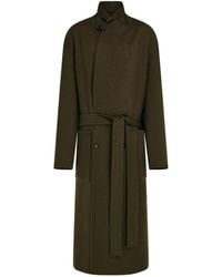 Ferragamo - Double Breasted Coat - Lyst