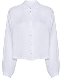 120% Lino - Semi-sheer Linen Shirt - Lyst