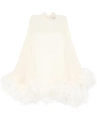 ‎Taller Marmo - Mini-Jurk Met Verendetail En Hoge Hals - Lyst