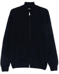 Gran Sasso - Ribbed-Knit Zip-Up Sweater - Lyst