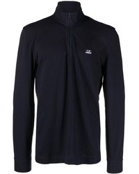 C.P. Company - Stand-collar Half-zip T-shirt - Lyst