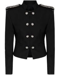 Pinko - Crystal-Embellished Double-Breasted Jacket - Lyst