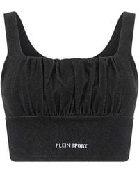 Philipp Plein - Logo-Print Crop Top - Lyst