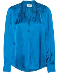 Zadig & Voltaire - Tink Satin-Bluse - Lyst
