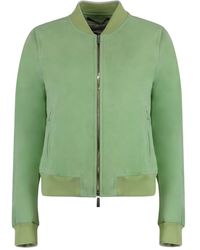 Moorer - Double-Zip Suede Bomber Jacket - Lyst