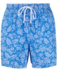 Barba Napoli - Floral-print Swim Shorts - Lyst