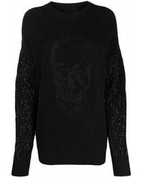 Philipp Plein - Gestrickter Pullover Mit Kristallen - Lyst