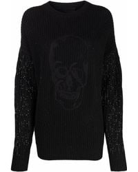 Philipp Plein - Crystal-Embellished Knitted Jumper - Lyst