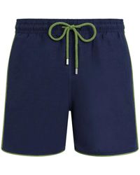 Vilebrequin - Drawstring Piped-Trim Swim Shorts - Lyst