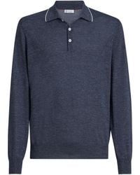 Brunello Cucinelli - Cashmere Silk Hemp Polo Shirt - Lyst