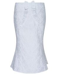 ShuShu/Tong - Jupe Mi-Longue Volantée À Fleurs En Jacquard - Lyst