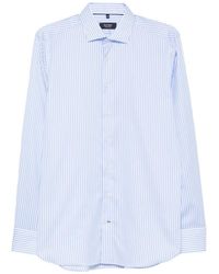 Olymp - Striped Long-Sleeve Shirt - Lyst
