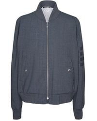 Thom Browne - 4-Bar Stripe Wool Bomber Jacket - Lyst