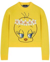 Alanui - X Looney Tunes Hula Tweety Jacquard-Knit Sweater - Lyst