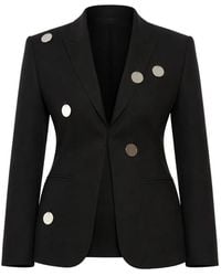 David Koma - Mirror-Embellished Peak-Lapel Blazer - Lyst