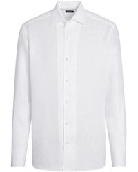 ZEGNA - Pure Linen Long-sleeve Shirt - Lyst
