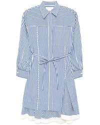 3.1 Phillip Lim - Striped Cascade-Sleeves Shirt - Lyst