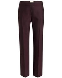KHAITE - Callen Pleated-Front Trousers - Lyst