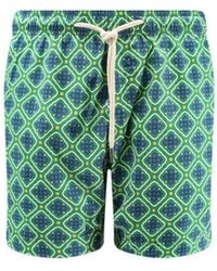 Peninsula - Pantelleria Geometric-Print Swim Trunks - Lyst