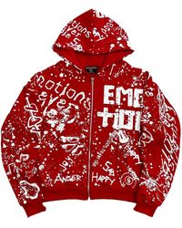 Mixed Emotions - Graffiti-Print Zip-Up Hoodie - Lyst