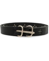 Ma+ - Cross-Embellished Leather Belt - Lyst
