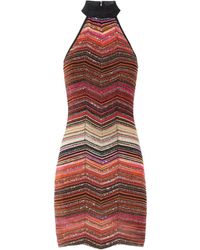 Missoni - Mini-Jurk Met Zigzag Patroon - Lyst