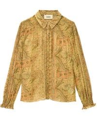 Ba&sh - Cleo Paisley-Print Smocked Blouse - Lyst