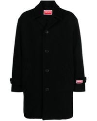 KENZO - Notched-collar Single-breasted Coat - Lyst