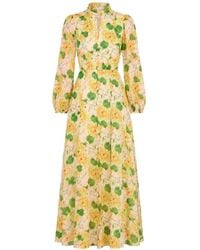 Saloni - Robe Jaclyn À Fleurs - Lyst