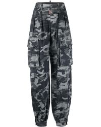 DSquared² - Camouflage-print Cargo Trousers - Lyst