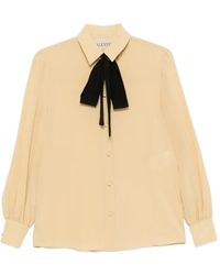 Valentino Garavani - Bow-Detail Buttoned Shirt - Lyst