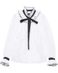 Styland - Ruffled-Trim Bow-Detailed Shirt - Lyst