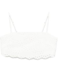 Mc2 Saint Barth - Cotton Cropped Top - Lyst