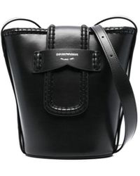 Emporio Armani - Leather Bucket Bag - Lyst