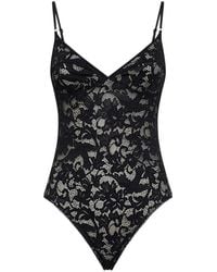 Zimmermann - Lace-Embroidered V-Neck Bodysuit - Lyst
