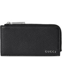 Gucci - Leren Portemonnee Met Rits - Lyst