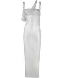 The Attico - Crystal-embellished Semi-sheer Dress - Lyst