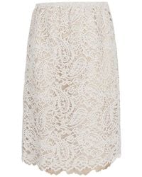 JNBY - Lace-Embroidered Midi Skirt - Lyst