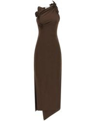 Coperni - Asymmetric, Sculptural Gown With Knotted Flower Detailing - Lyst