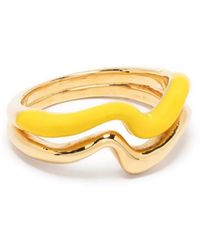Missoma - Bague Double À Design Structuré - Lyst