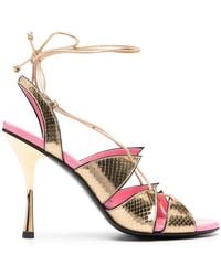 DSquared² - Evening 100Mm Cut-Out Leather Sandals - Lyst