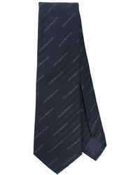 Emporio Armani - Jacquard-Logo Silk Tie - Lyst