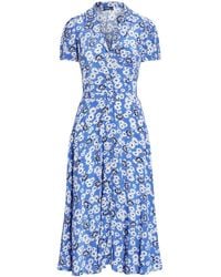 Polo Ralph Lauren - Floral Crepe Midi Dress - Lyst