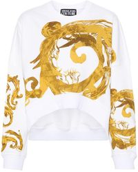 Versace - Watercolour Couture Cotton Sweatshirt - Lyst