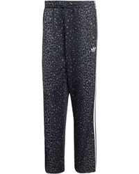 adidas - Firebird Gestreepte Broek Met Luipaardprint - Lyst