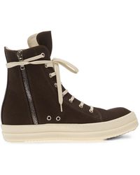 Rick Owens - High-Top Denim Sneakers - Lyst