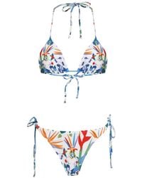 Amir Slama - Floral-Print Tie Bikini - Lyst