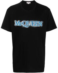 Alexander McQueen - T-Shirt mit Logo-Print - Lyst