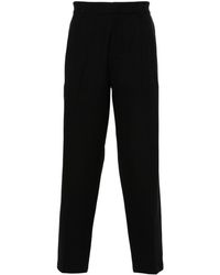 Emporio Armani - Patterned Cotton Tailored Trousers - Lyst