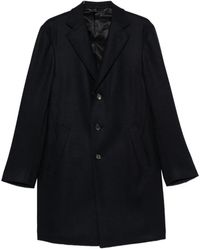 Canali - Single-Breasted Wool Coat - Lyst